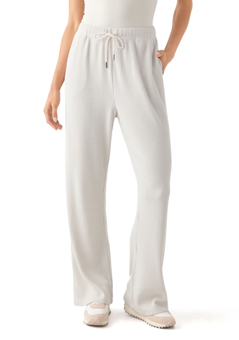 Womens Wide Leg Knit Sweatpants