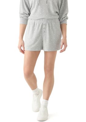OLIVE + OAK Women's Soft Thermal Shorts, Grey, XL
