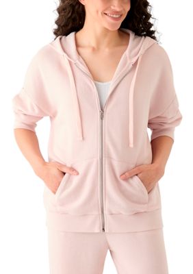 OLIVE + OAK Women's Full Zip Hoodie, Pink, XS
