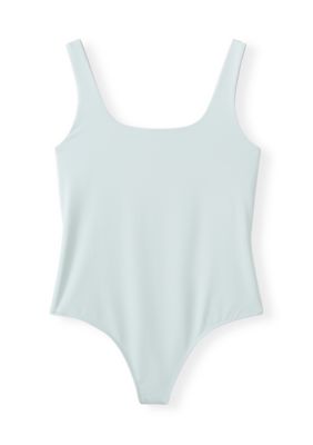OLIVE + OAK Women's Sleeveless Tank Bodysuit, Light Blue, XL