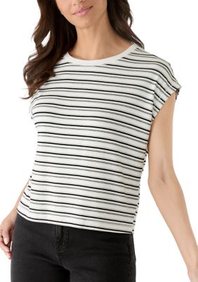 OLIVE + OAK Women's Crew Neck Boxy Shirt, Large