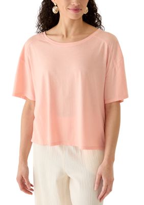 OLIVE + OAK Women's Loose Fit T-Shirt, Peach, XL