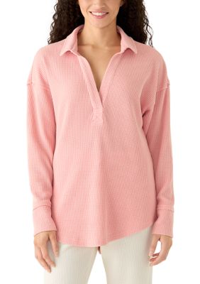 OLIVE + OAK Women's Johnny Collar Top, Small