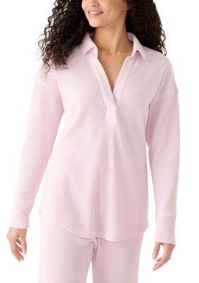 OLIVE + OAK Women's Johnny Collar Top, Small