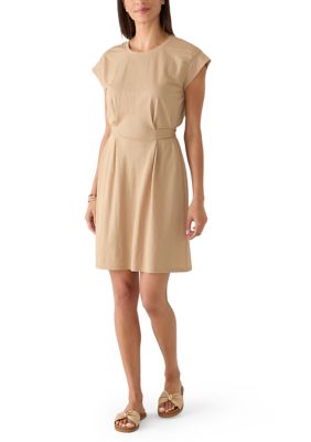 OLIVE + OAK Women's Border Hem Wrap Front Midi Dress