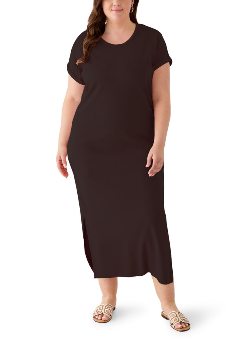 white christmas dresses PRETTYGARDEN Womens Maxi Dress Short Sleeve V Neck Hollow Out Eyelet A main image 1
