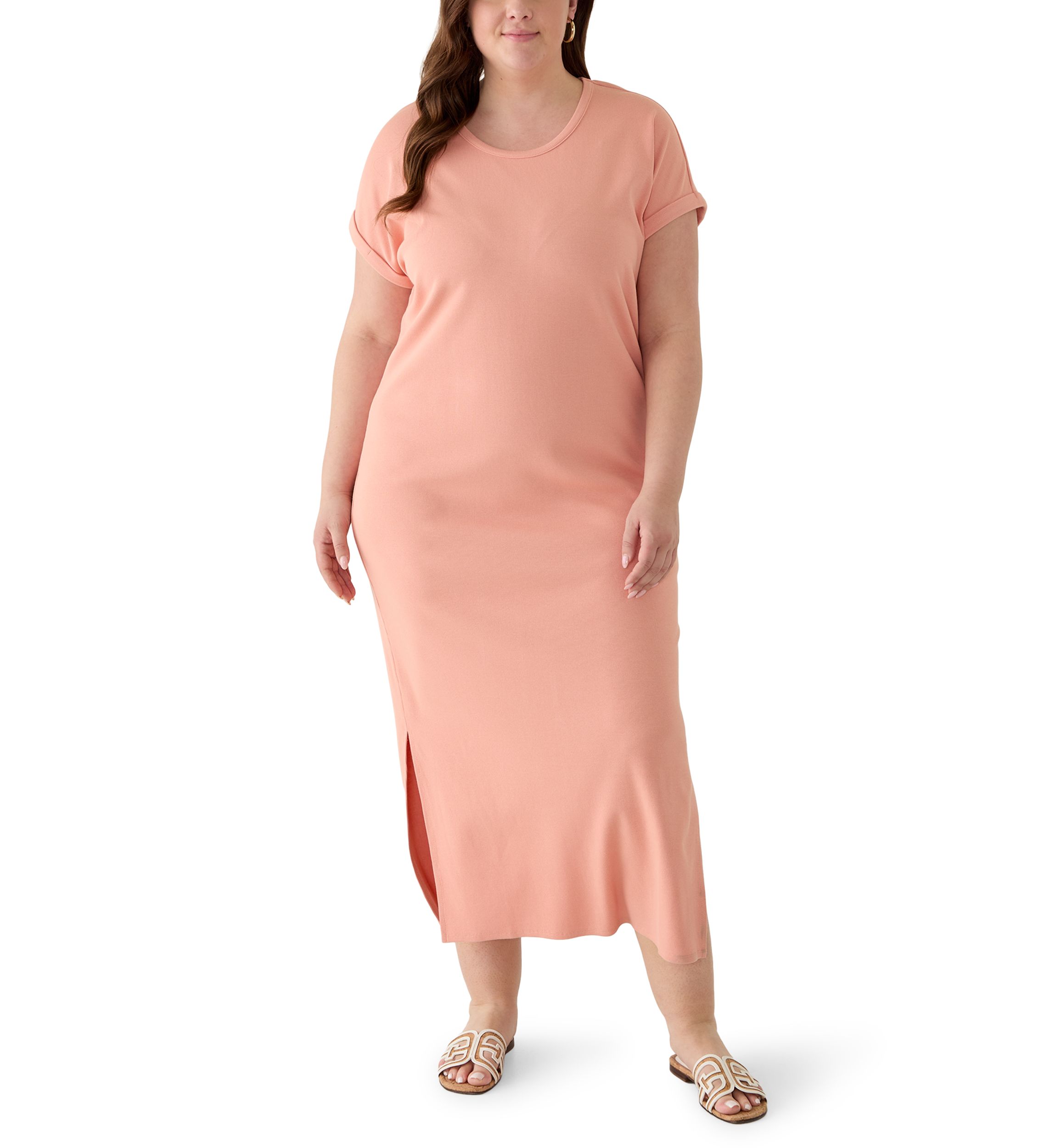 hot pink long bridesmaid dresses Hot Pink V-Neck Ruffle A-Line Satin Long Prom Dress – jkprom main image 0