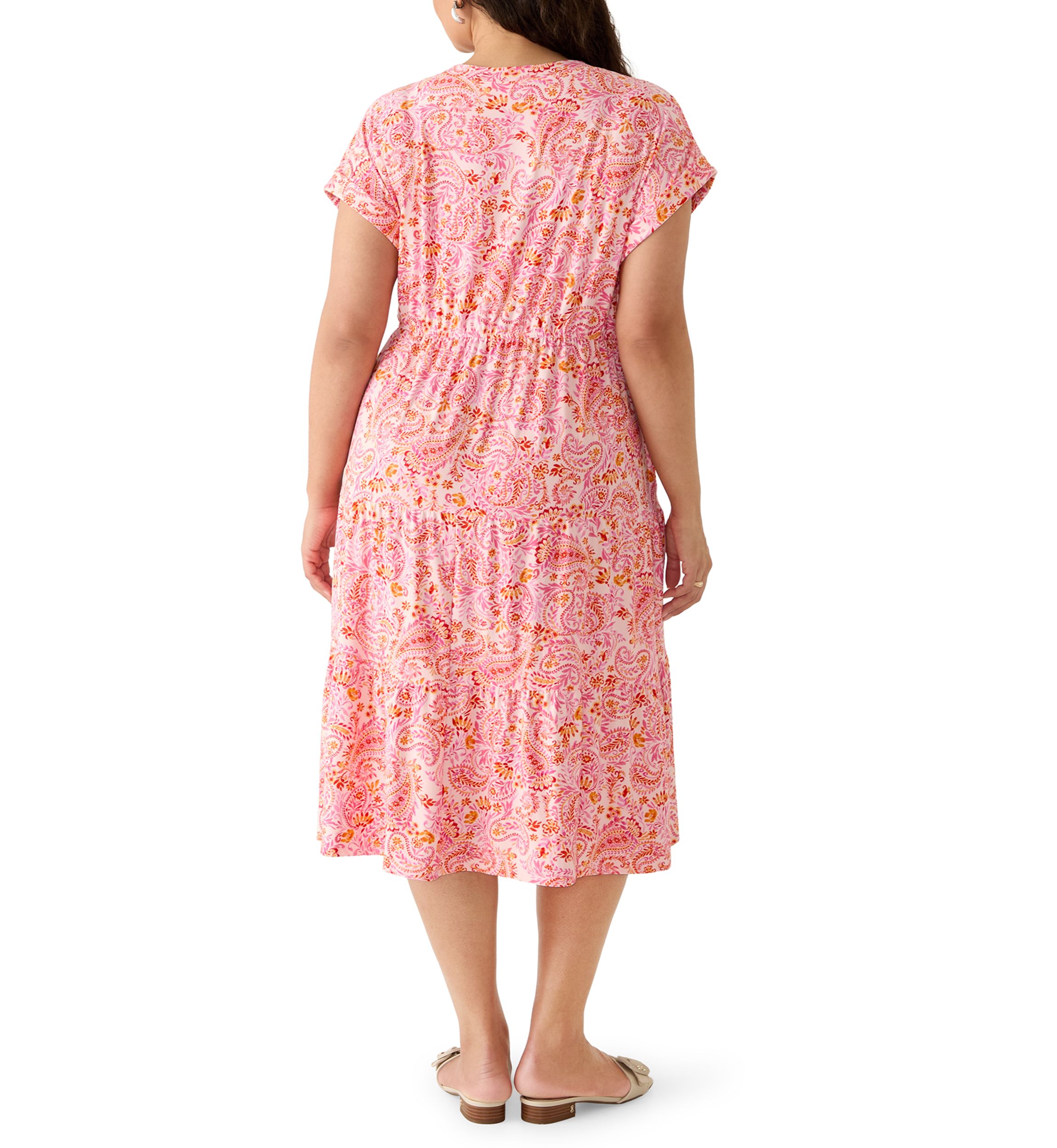 strapless open back dress Belle Maxi Dress - Pink Floral