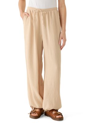OLIVE + OAK Women's Barrel Leg Gauze Pants, XL