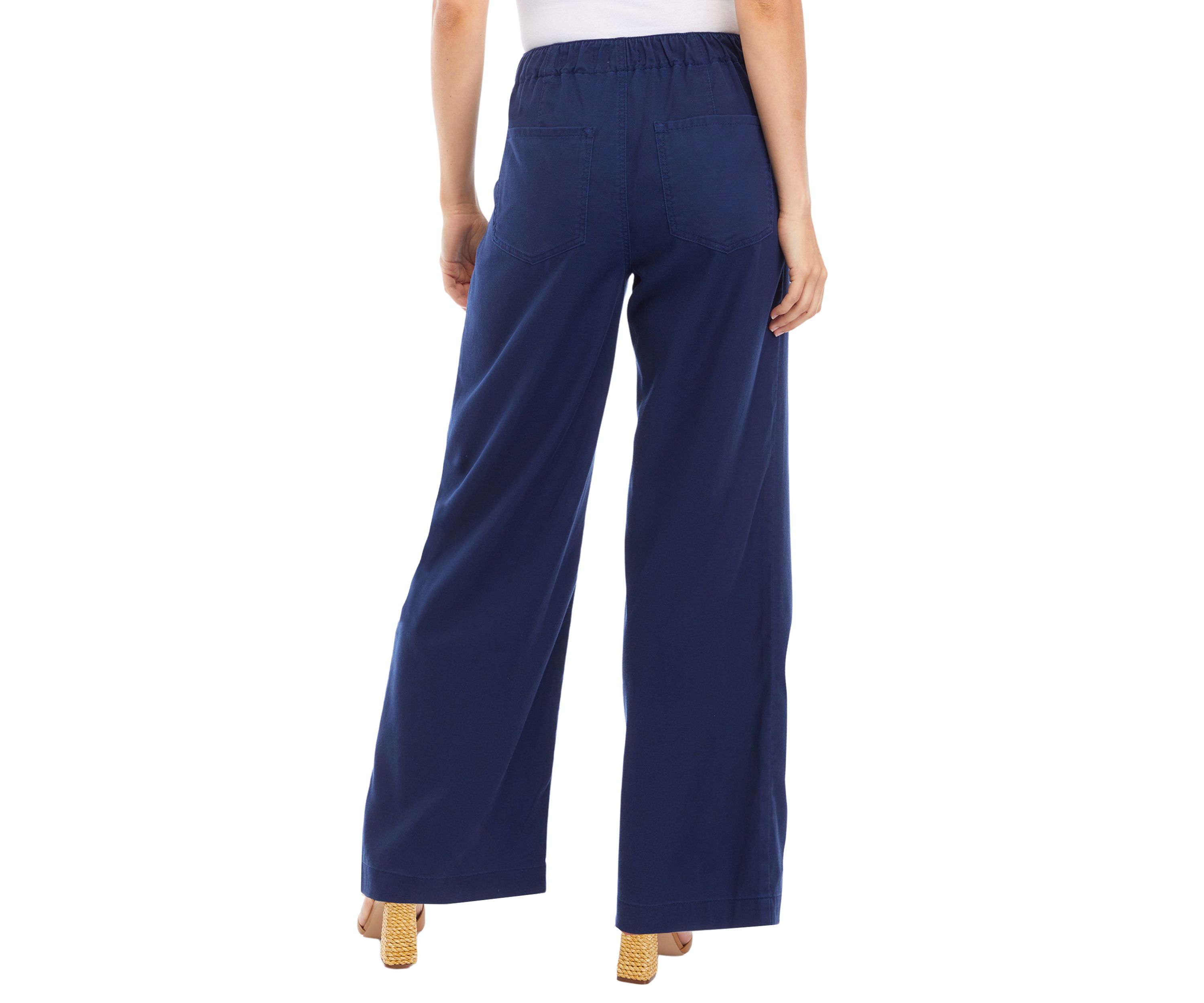 Womens Pleat Front Wide Leg Pants