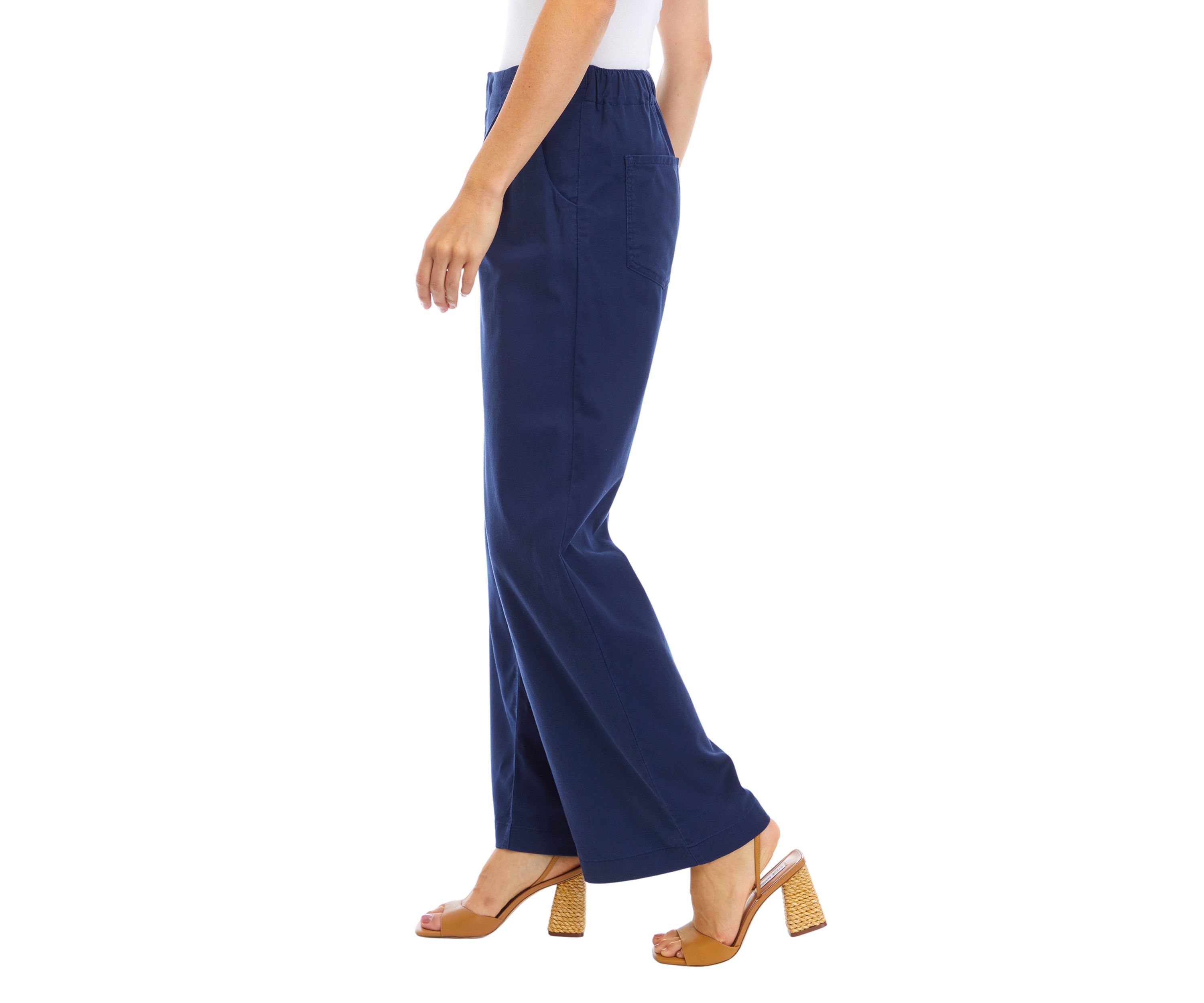 Womens Pleat Front Wide Leg Pants