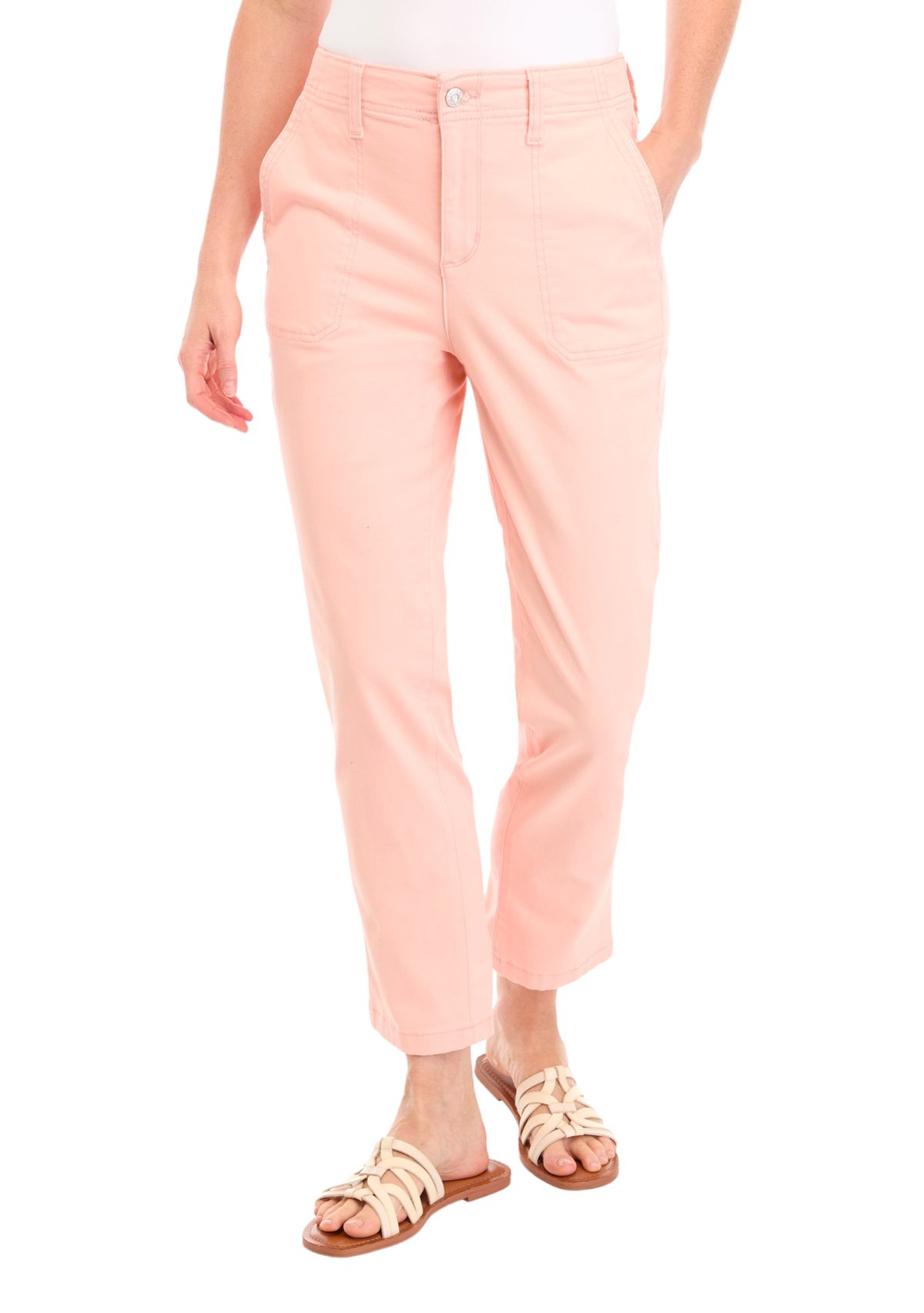 Womens High Rise Straight Utility Pants