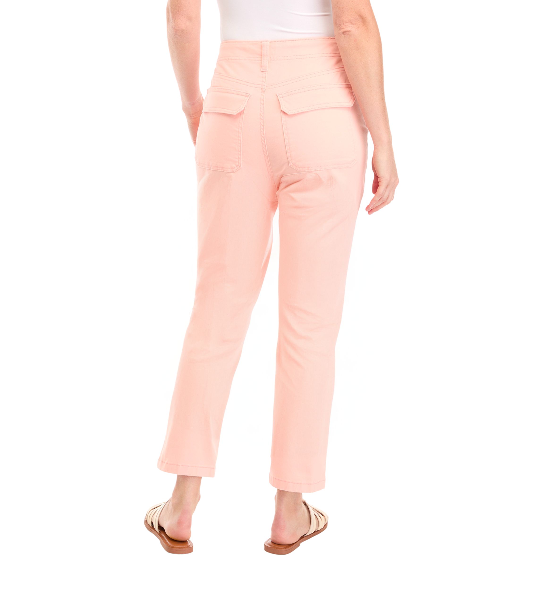 Womens High Rise Straight Utility Pants