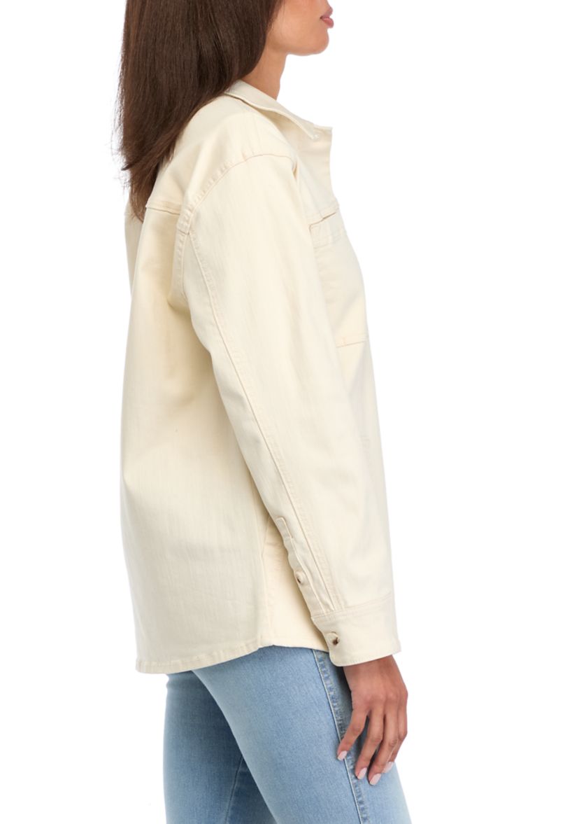 Womens Denim Shacket
