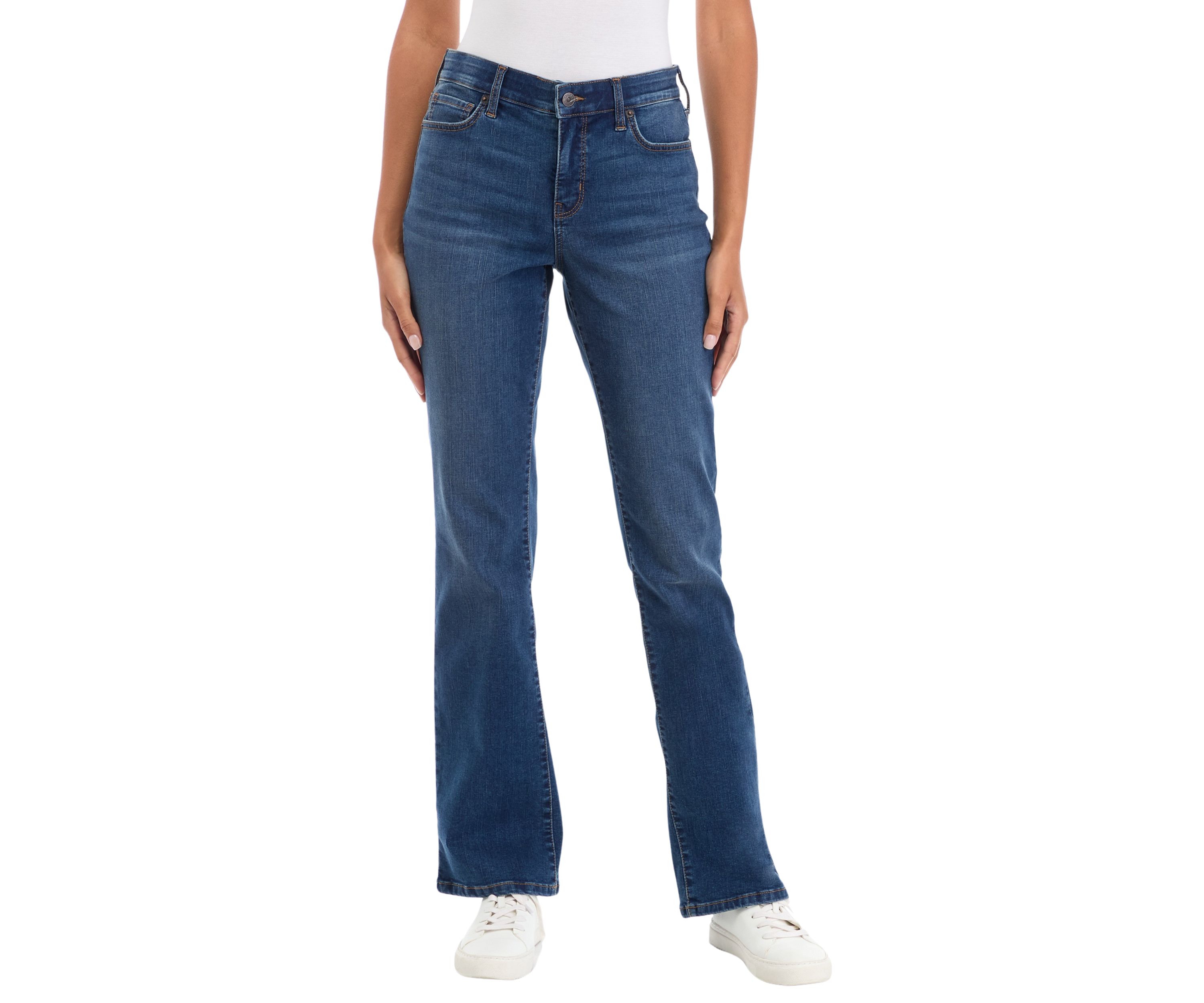 Womens Mid Rise Bootcut Jeans 
