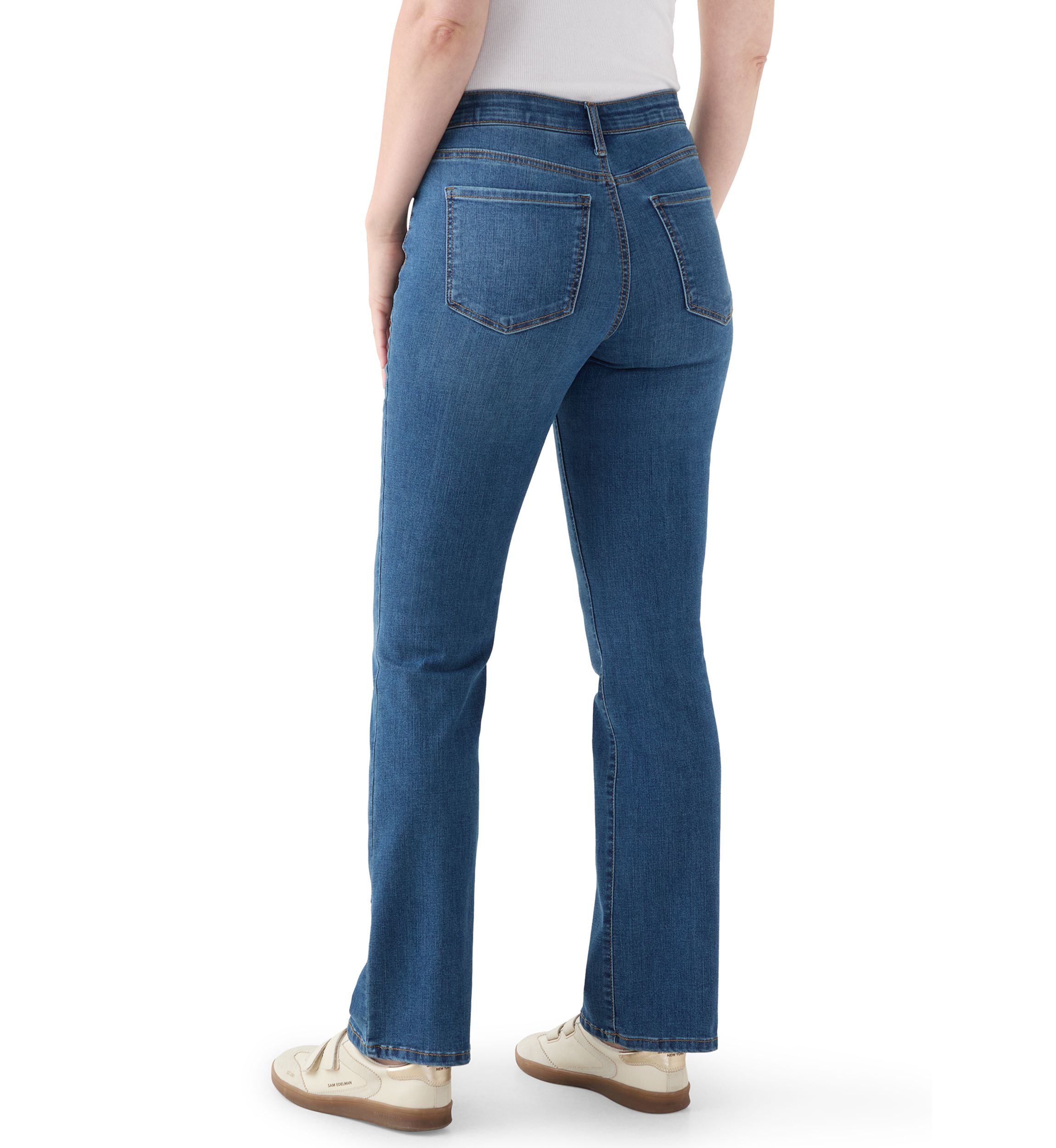 Womens Mid Rise Bootcut Jeans 