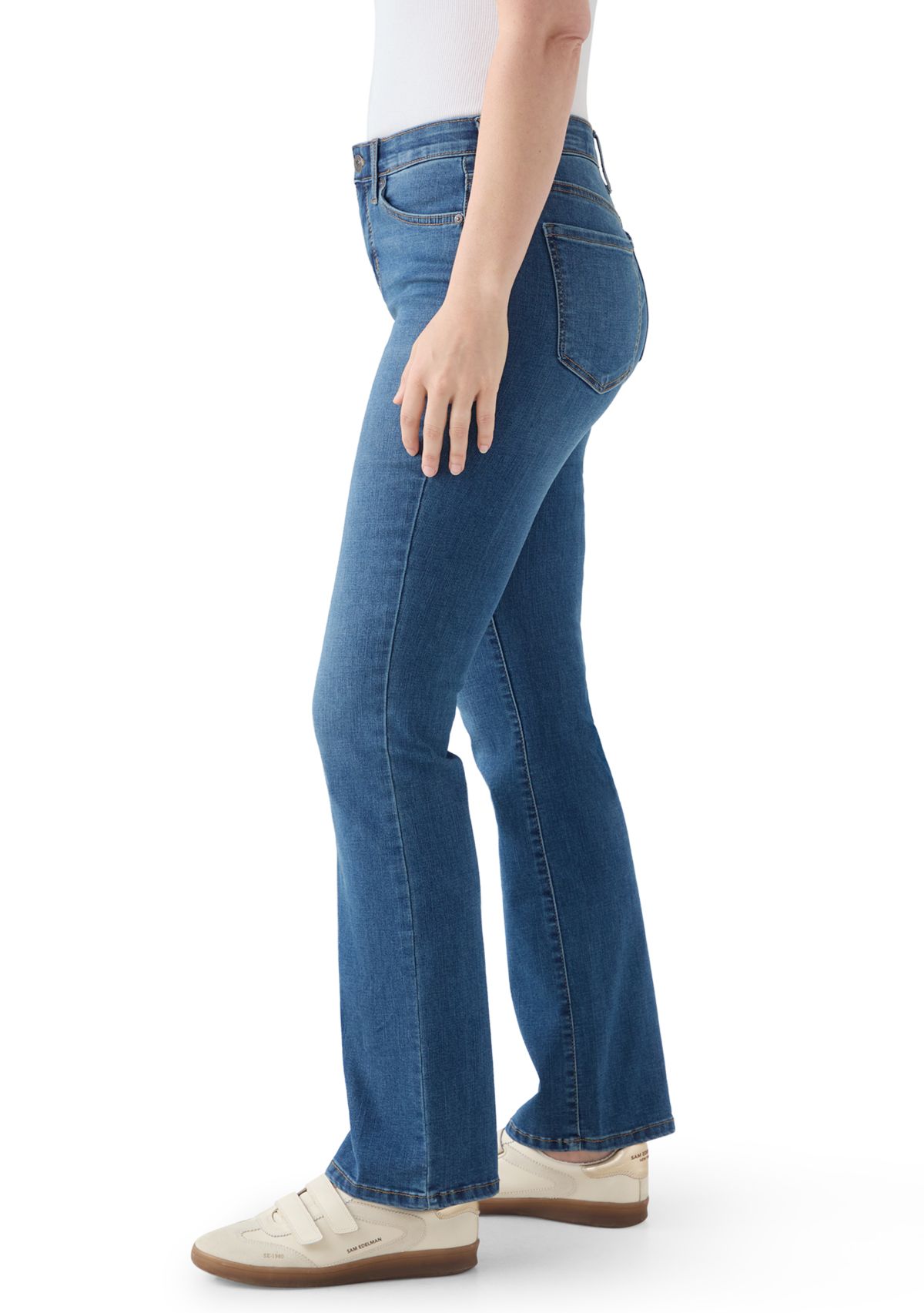 Womens Mid Rise Bootcut Jeans 