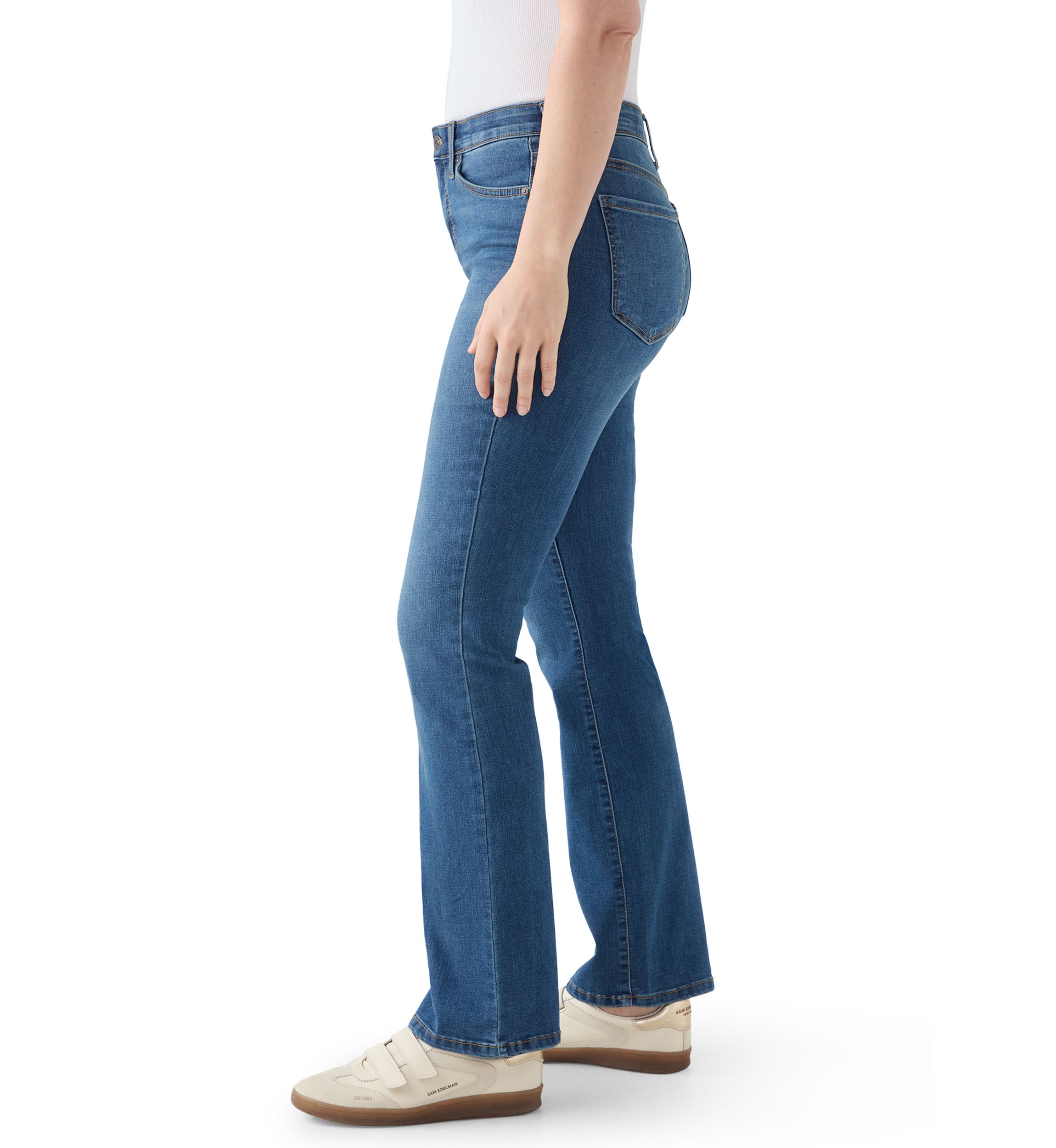 Womens Mid Rise Bootcut Jeans 