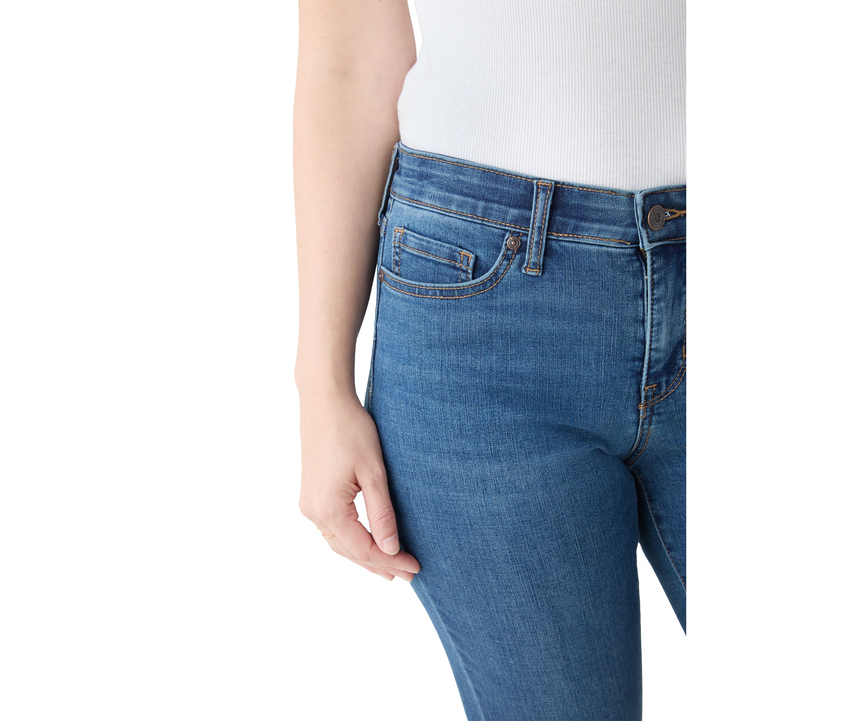 Womens Mid Rise Bootcut Jeans 