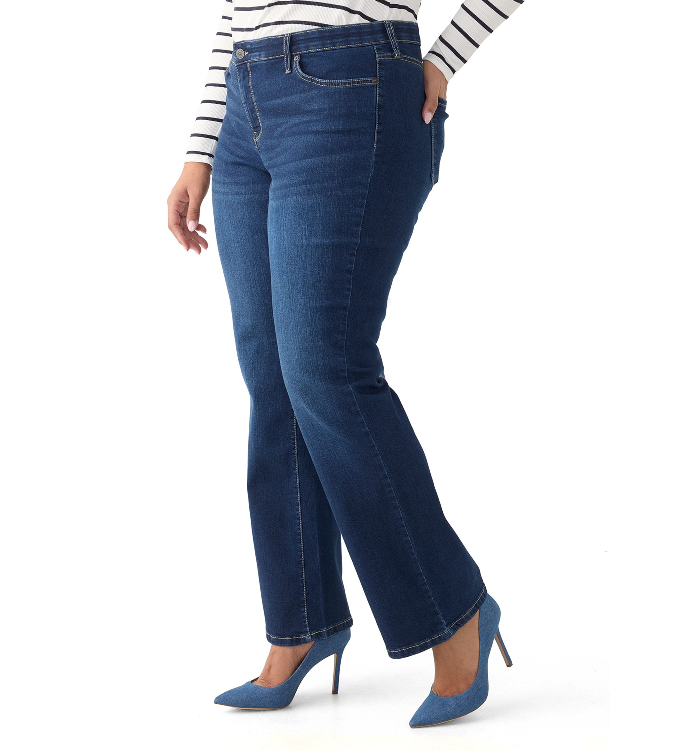 Plus Size Midrise Bootcut Jeans 