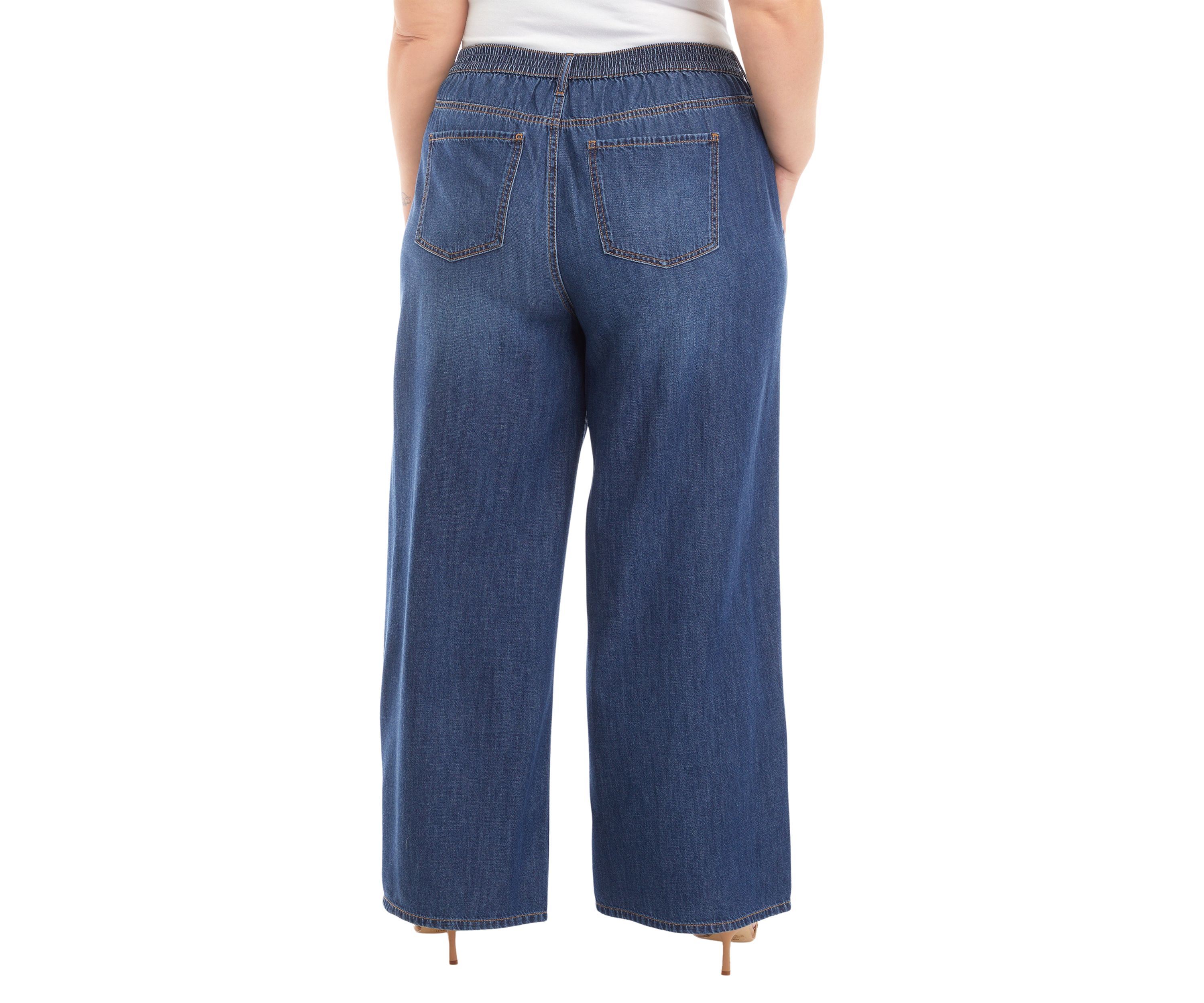 Plus Size Wide Leg Soft Jeans