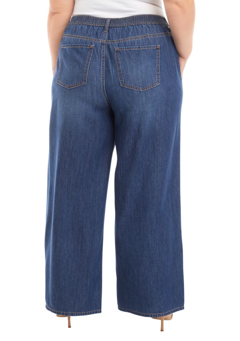 Plus Size Wide Leg Soft Jeans