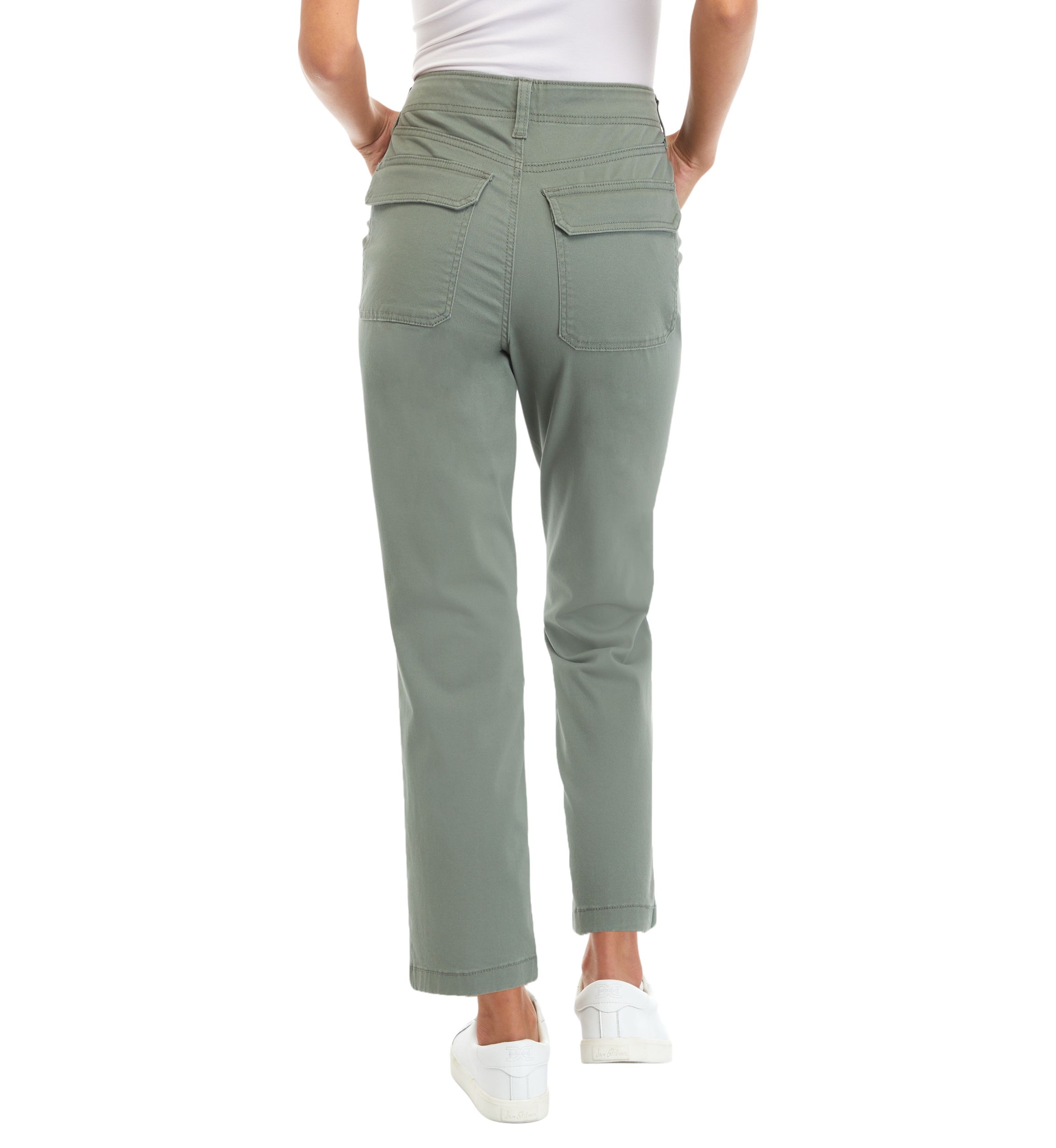 Petite High Rise Slim Straight Utility Pants