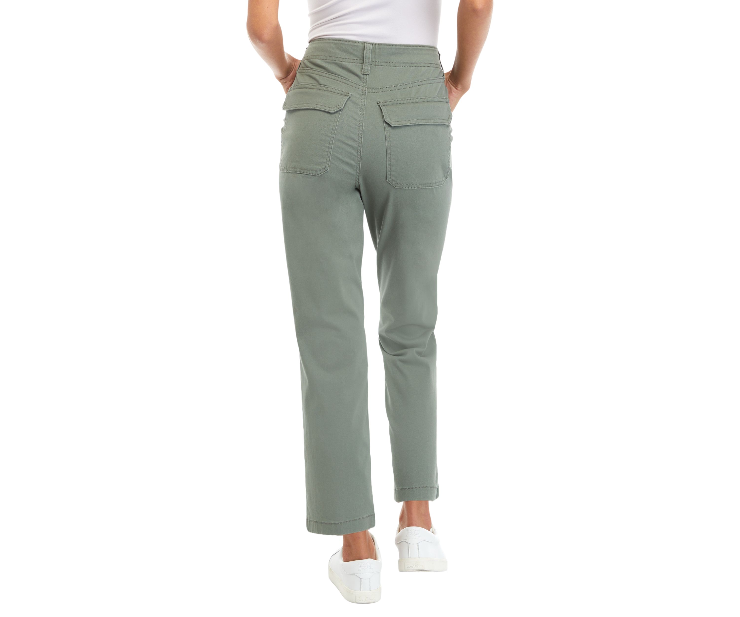Petite High Rise Slim Straight Utility Pants