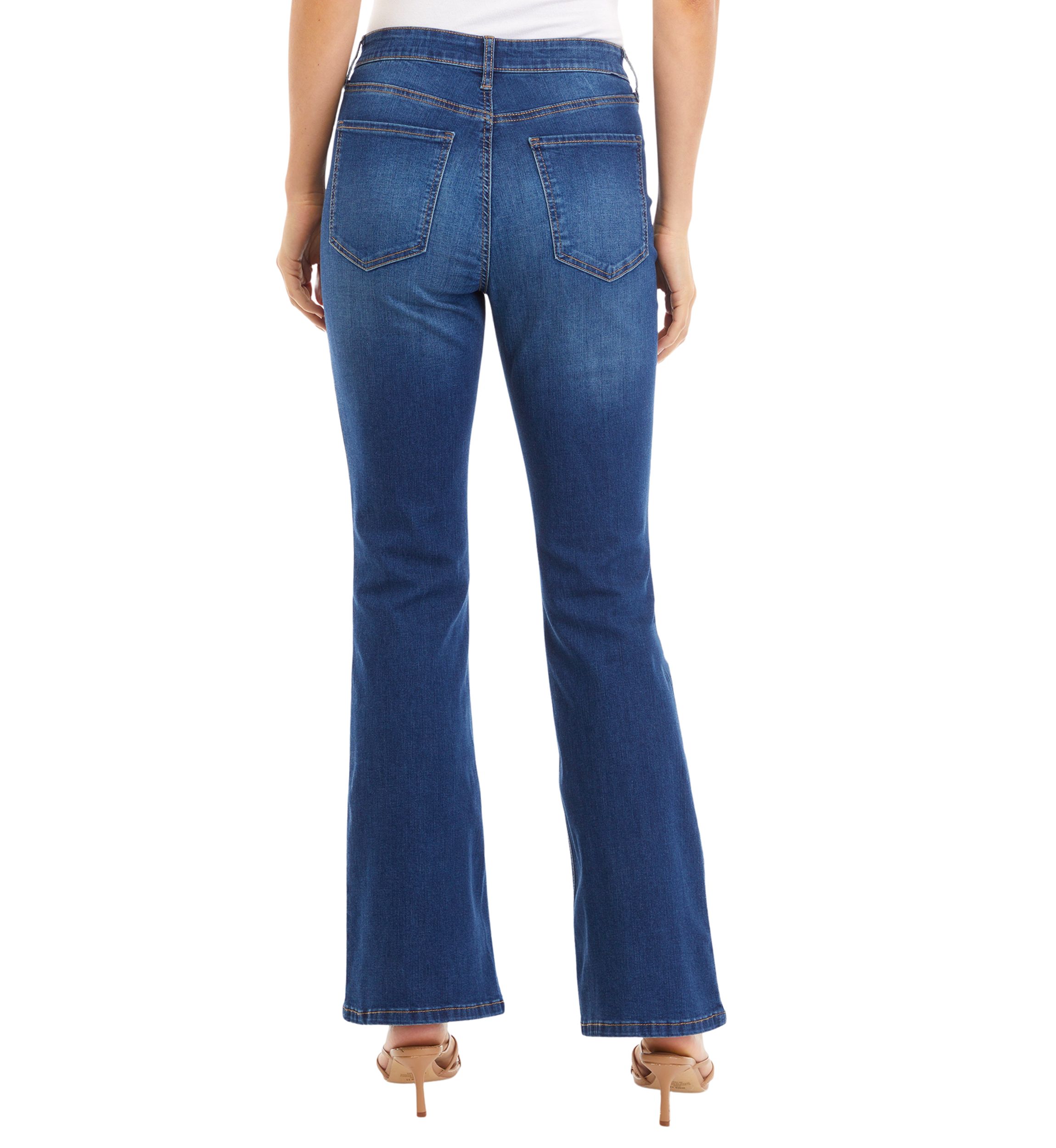 Womens High Rise Flare Jeans