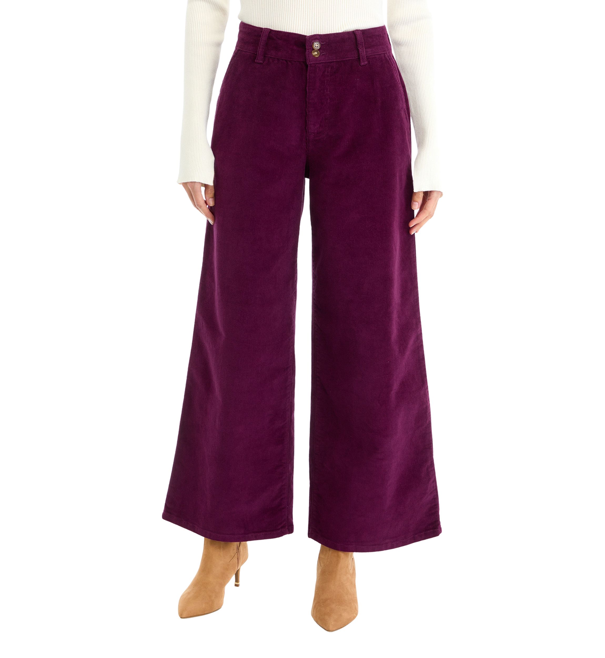 Petite Corduroy Trouser Pants