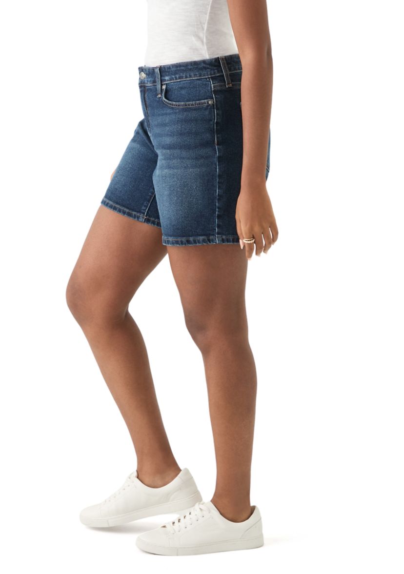 Womens Mid Rise 7" Relaxed Boyfriend Shorts