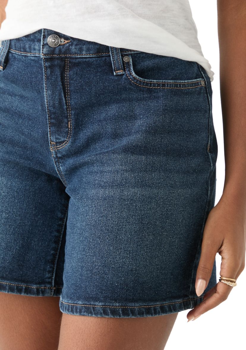 Womens Mid Rise 7" Relaxed Boyfriend Shorts