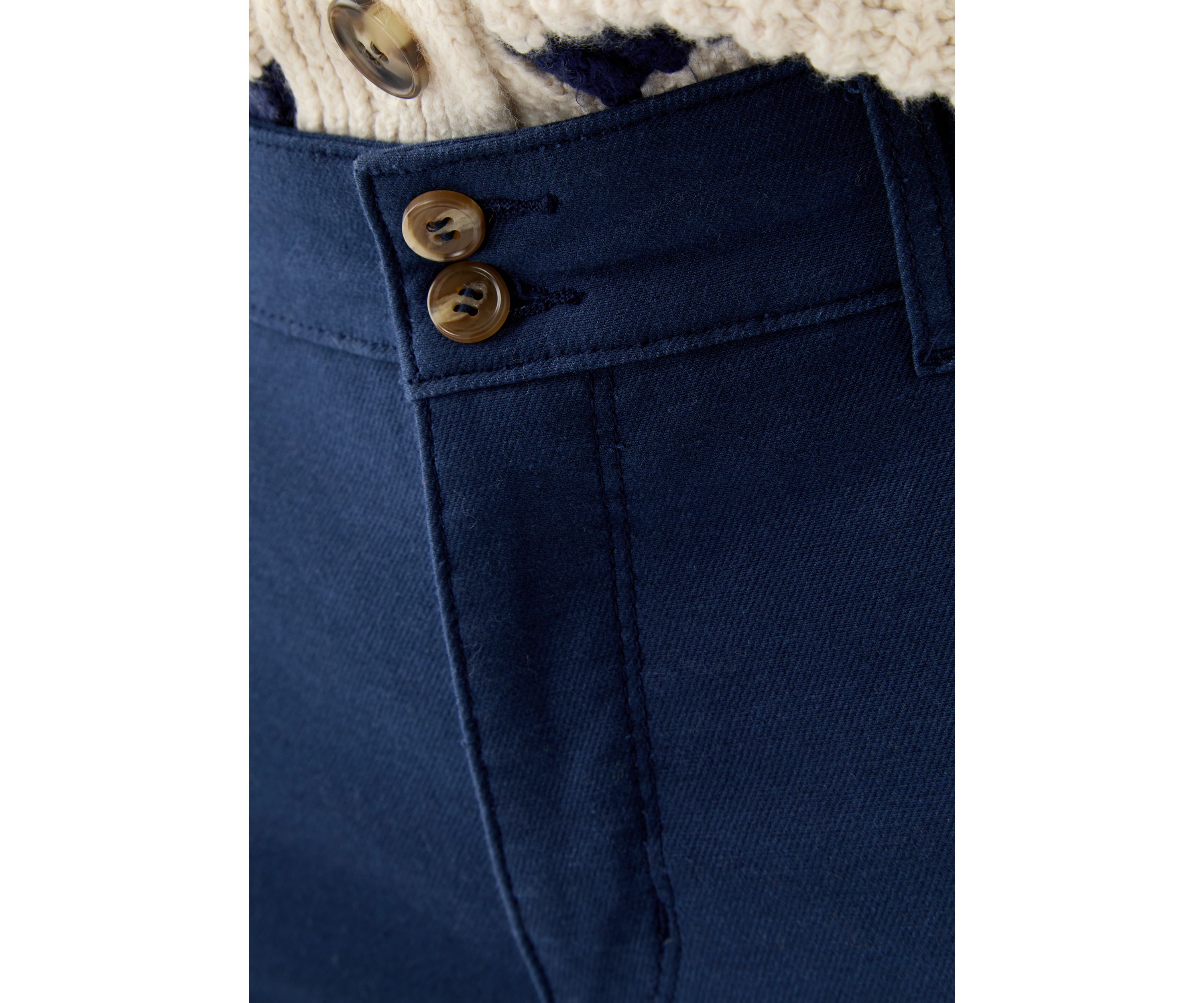 Womens High Rise Double Button Wide Leg Pants