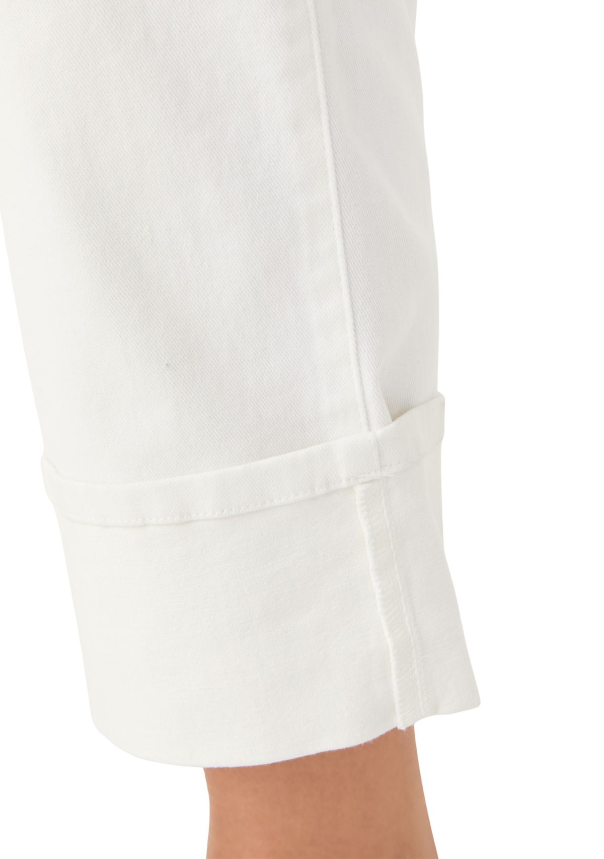 Plus Mid Rise Wide Cuff Straight Ankle Pants