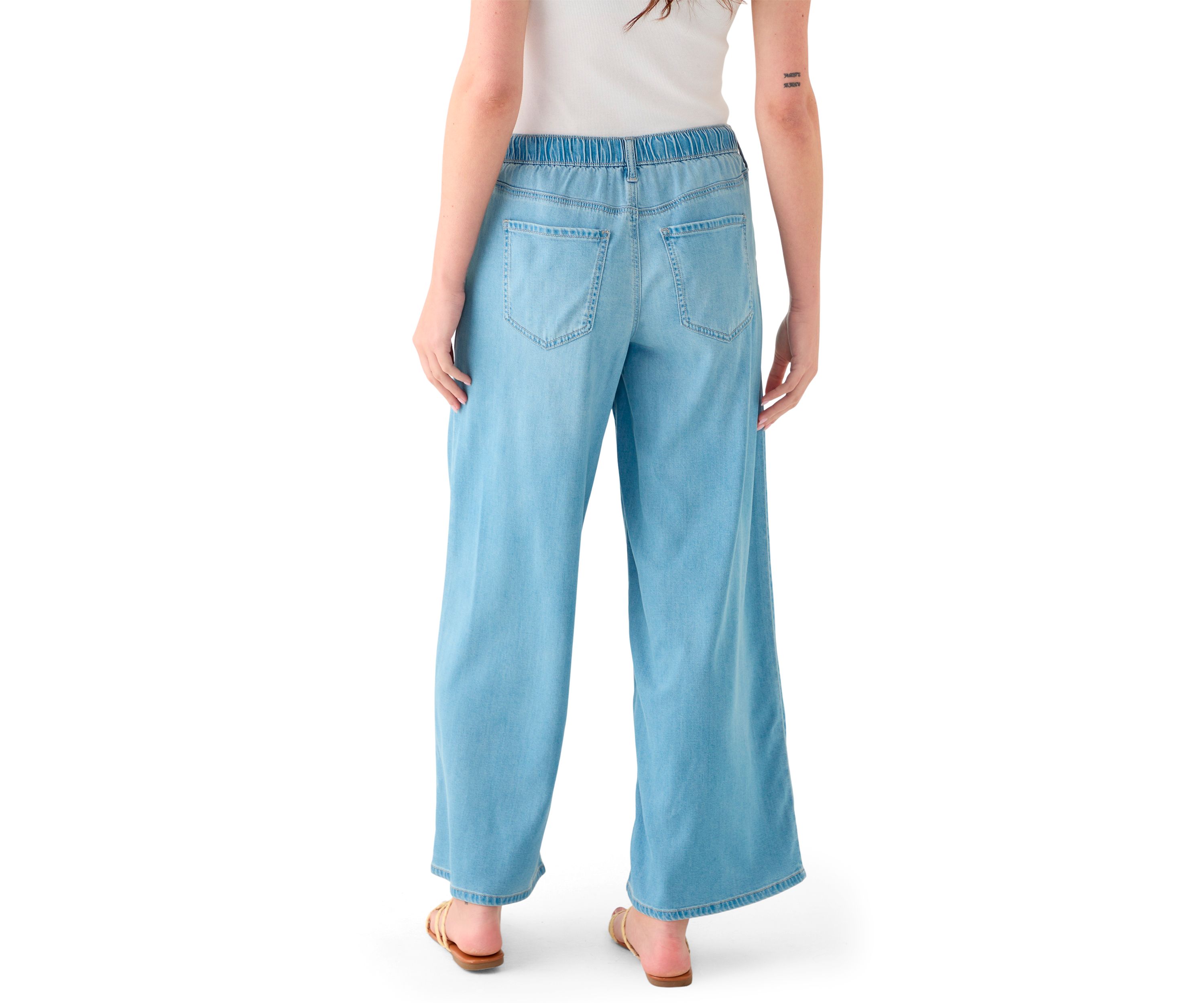 Womens Soft Drape Wide Leg Pants