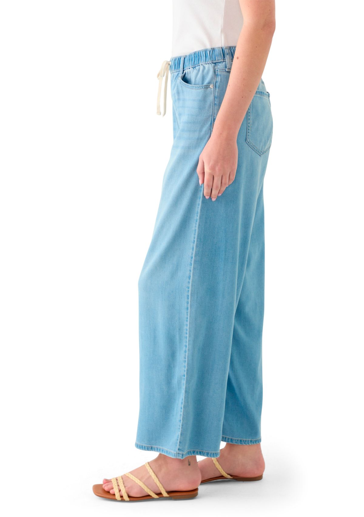 Womens Soft Drape Wide Leg Pants