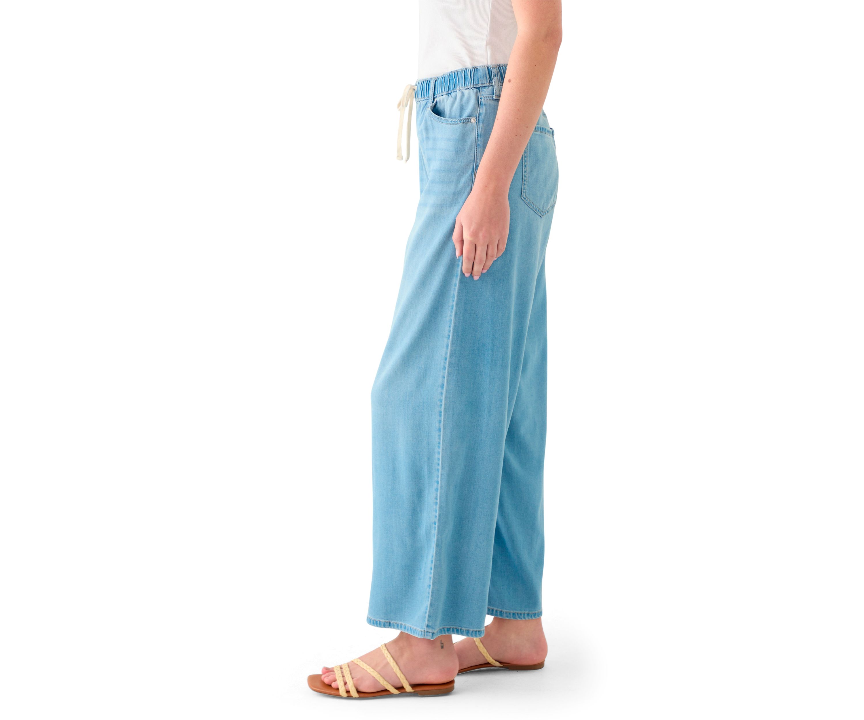 Womens Soft Drape Wide Leg Pants