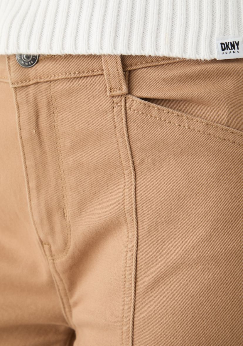 Womens Wide Leg Front Cropped Pants