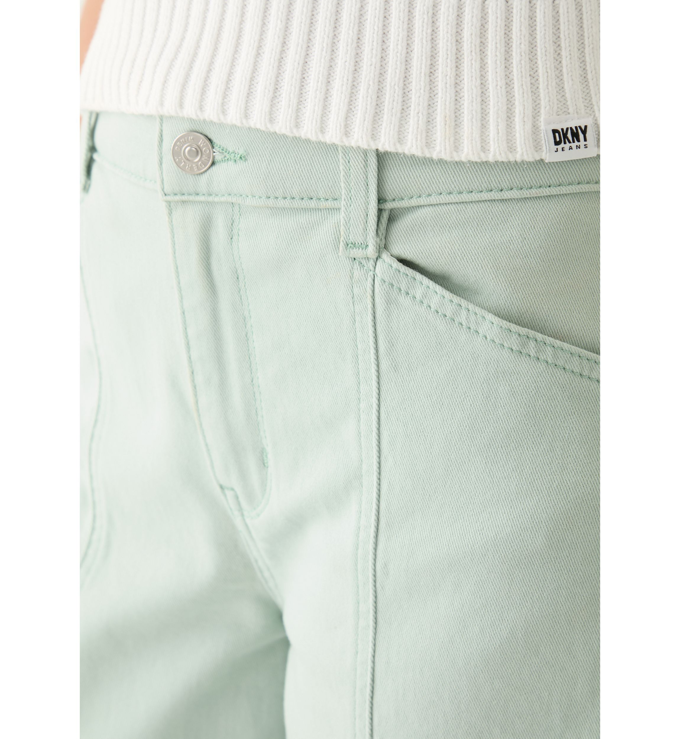 Womens Wide Leg Front Cropped Pants