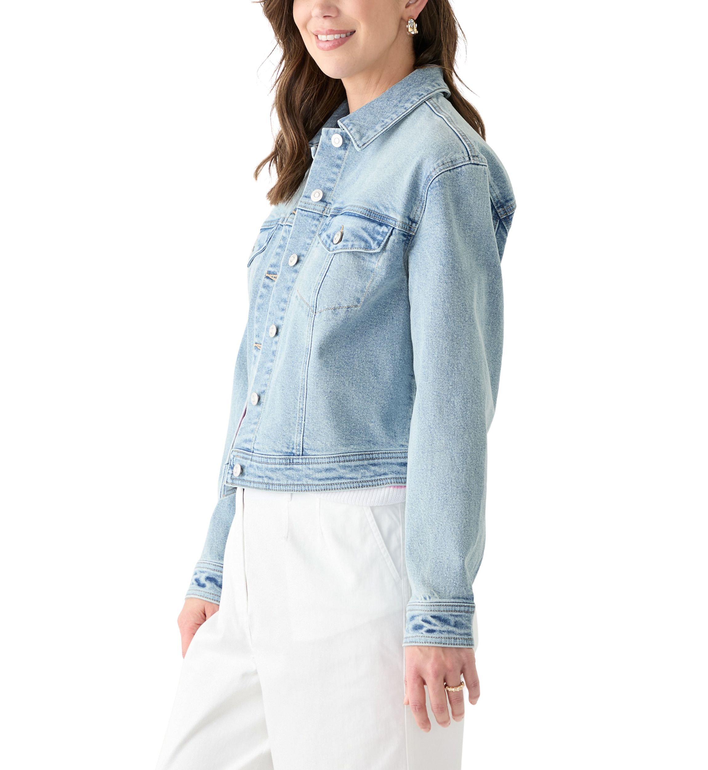 Womens Cropped Denim Jacket