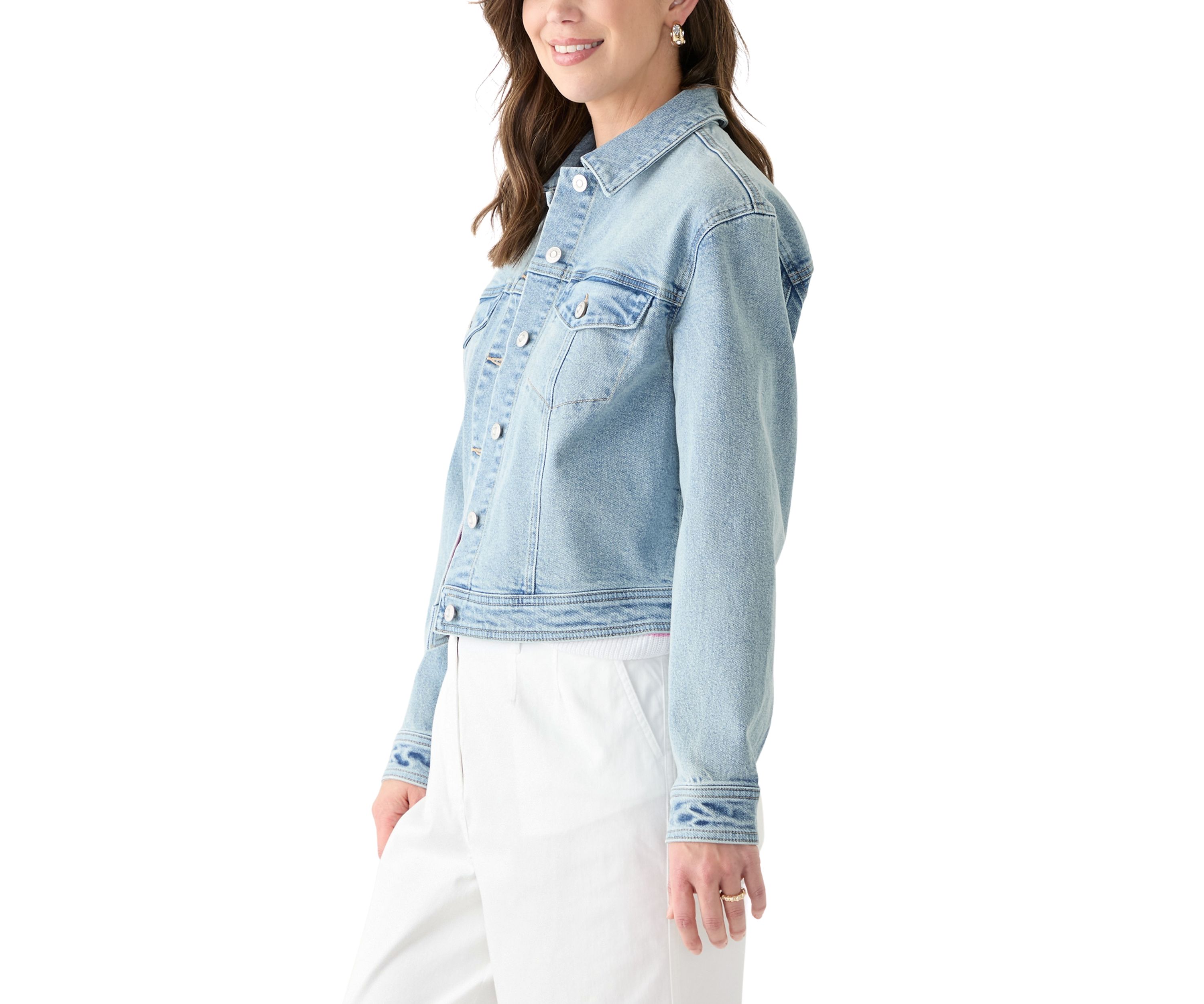 Womens Cropped Denim Jacket