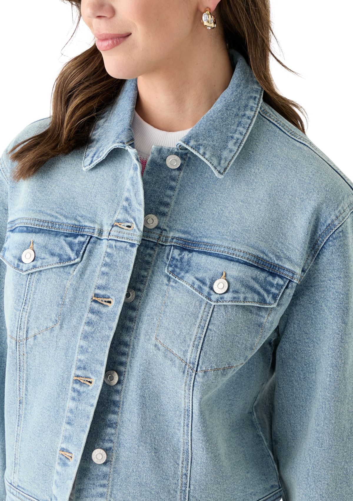 Womens Cropped Denim Jacket