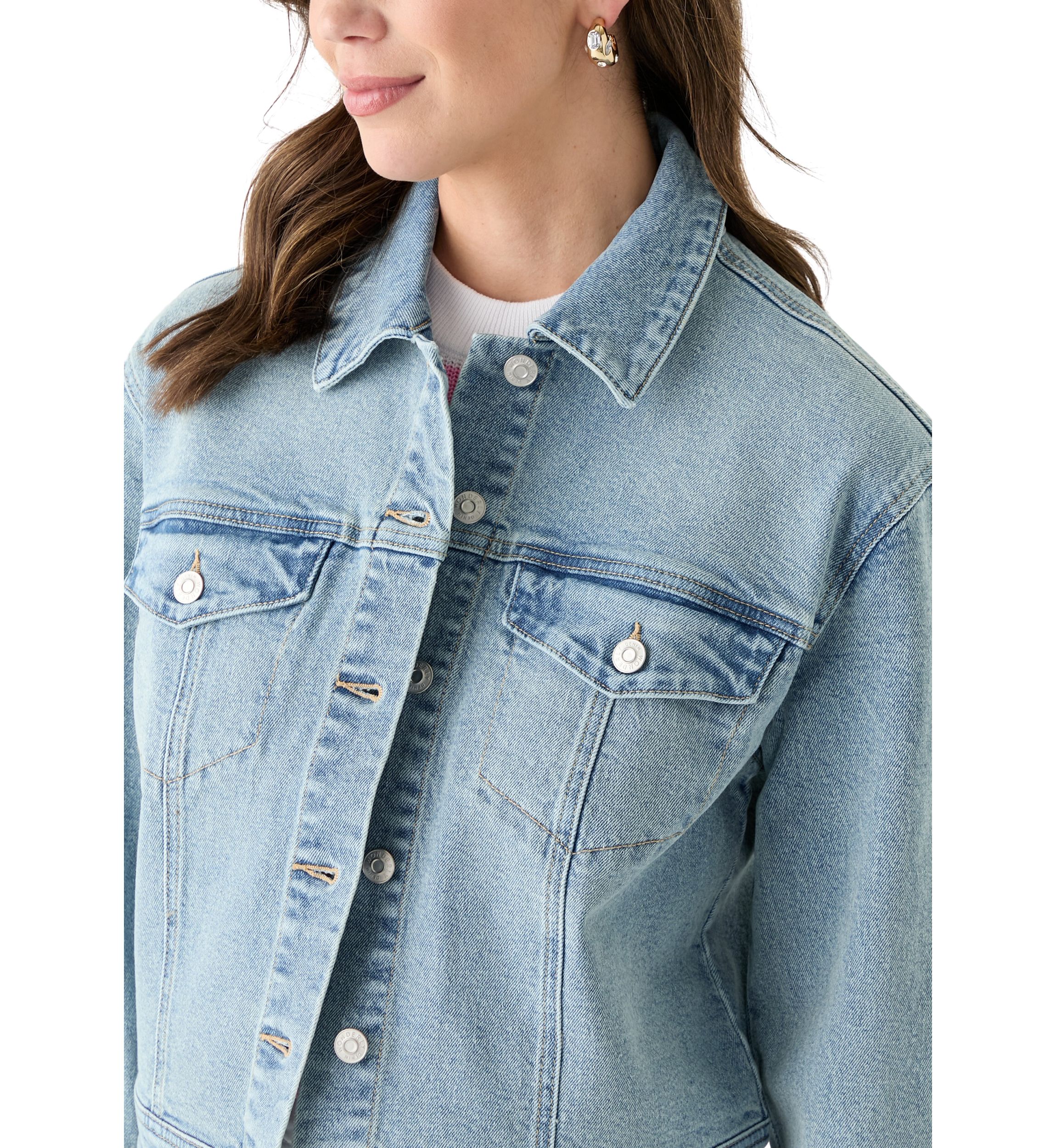 Womens Cropped Denim Jacket
