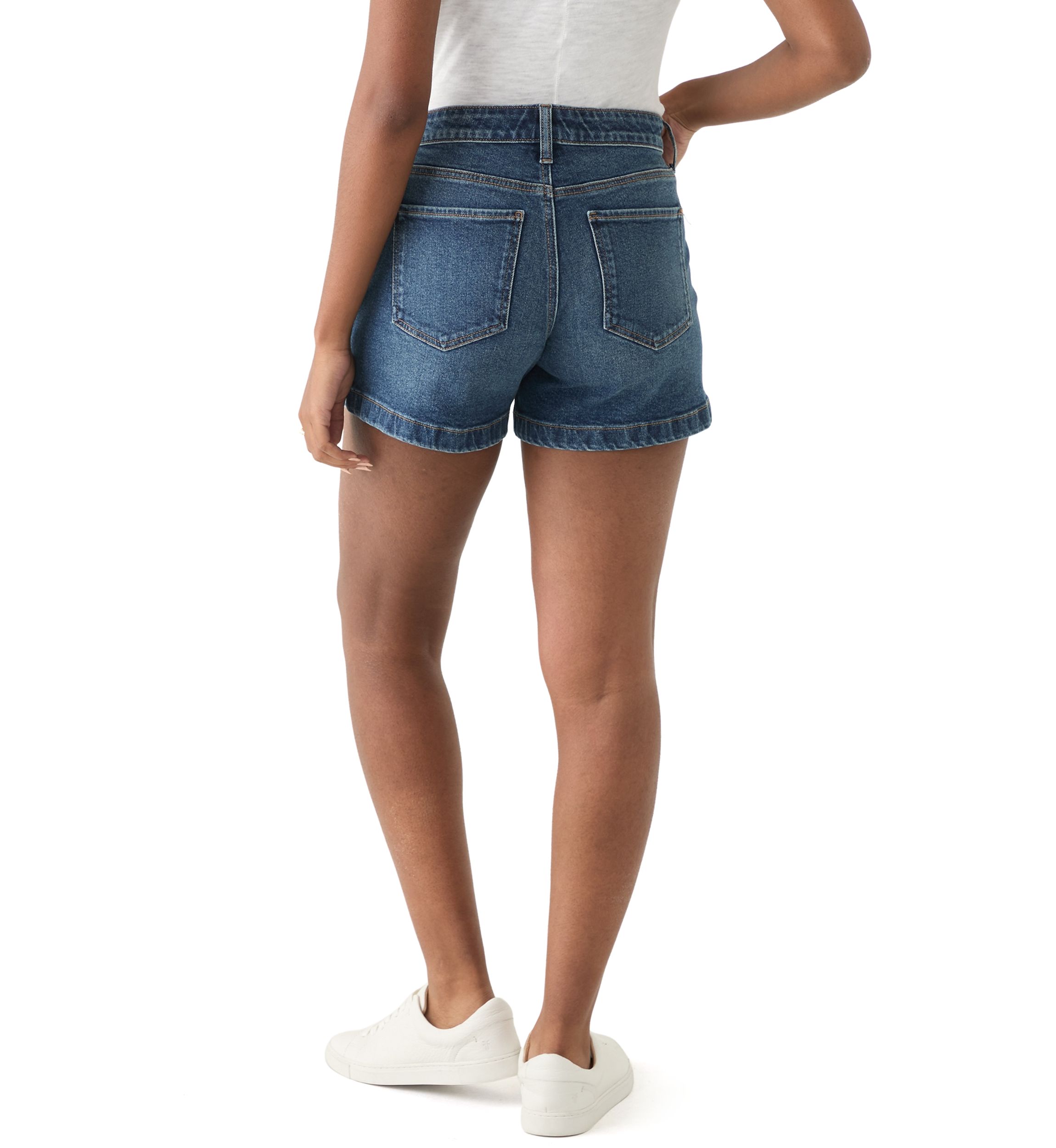 Womens Mid Rise Utility Shorts