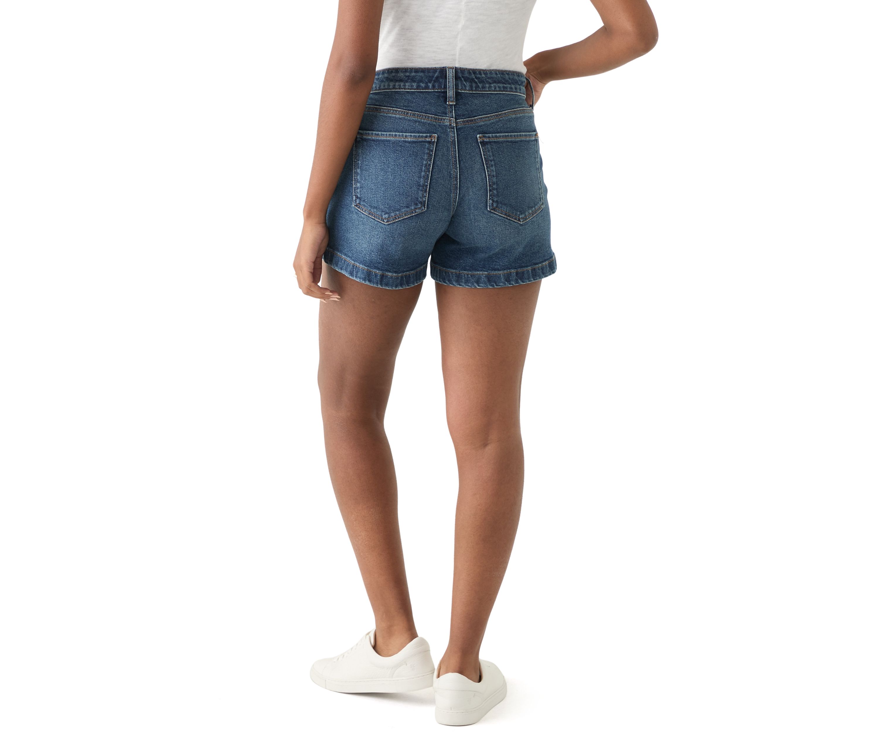 Womens Mid Rise Utility Shorts