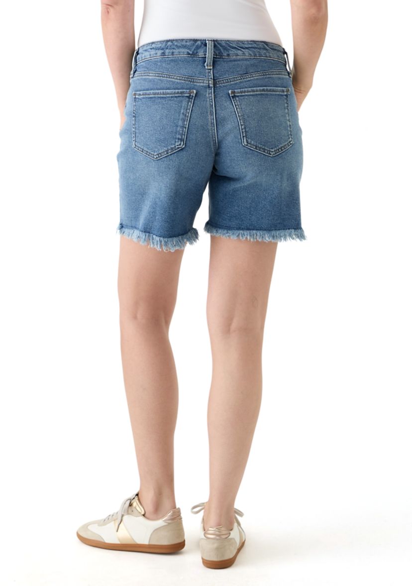 Womens Mid Rise 7" Relaxed Boyfriend Shorts