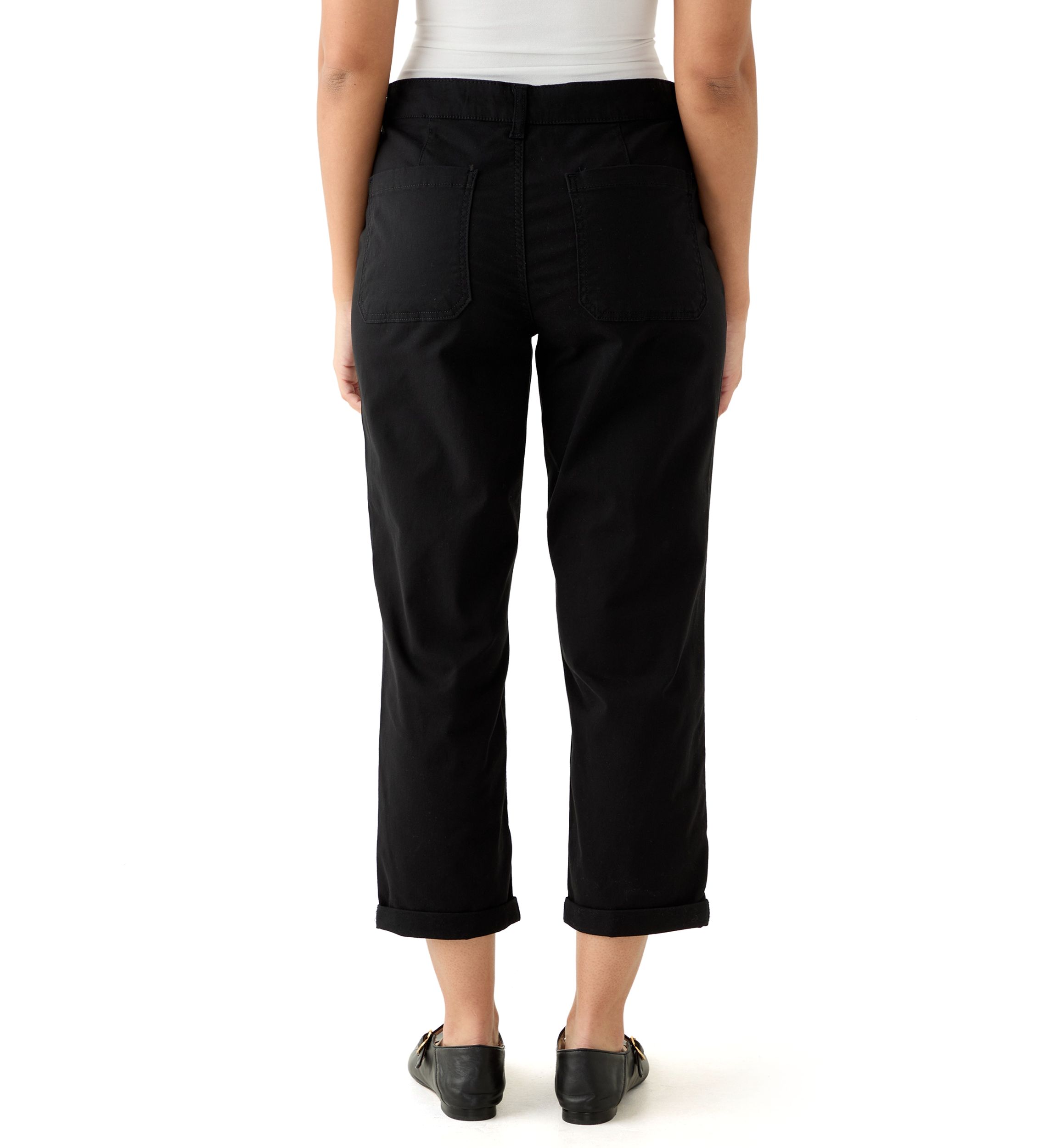Womens Roll Cuff Ankle Pants