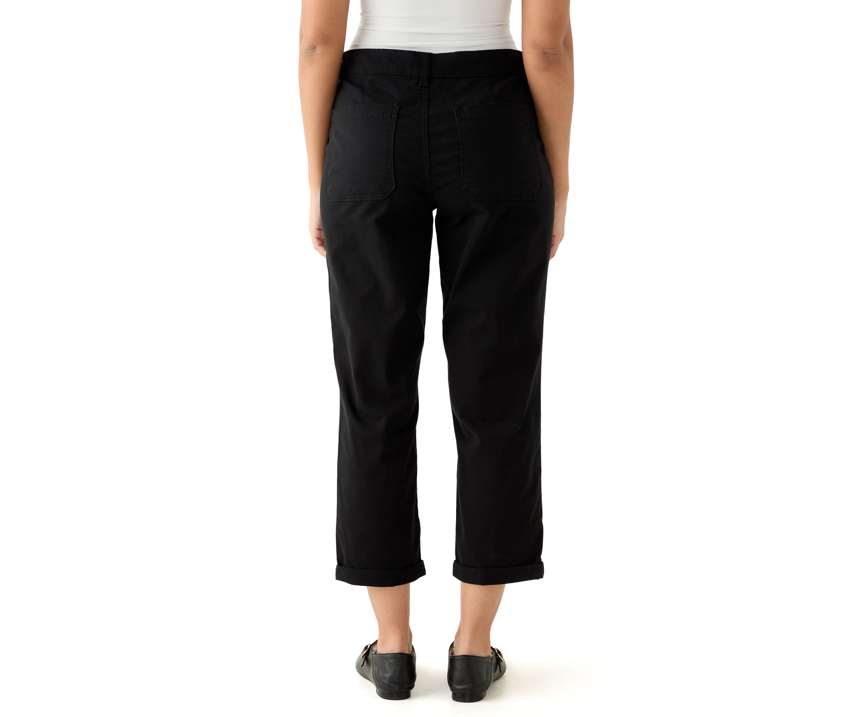 Womens Roll Cuff Ankle Pants