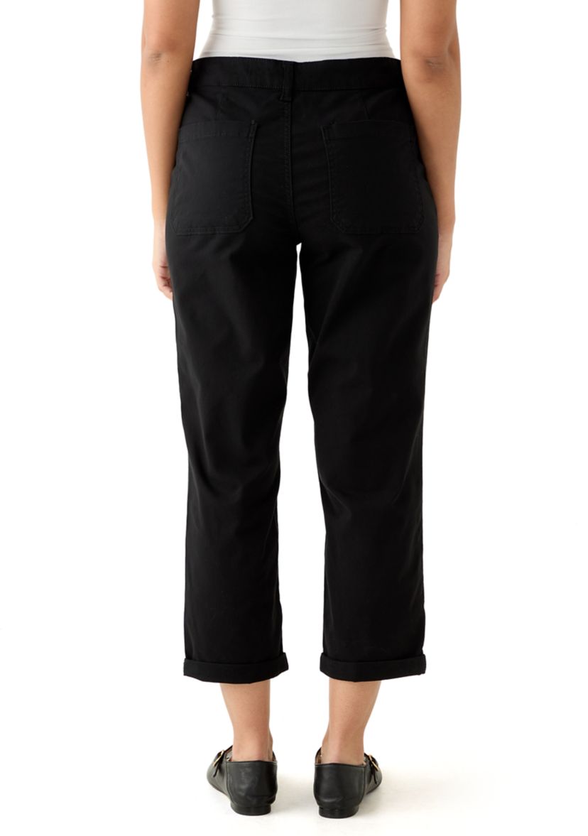 Womens Roll Cuff Ankle Pants