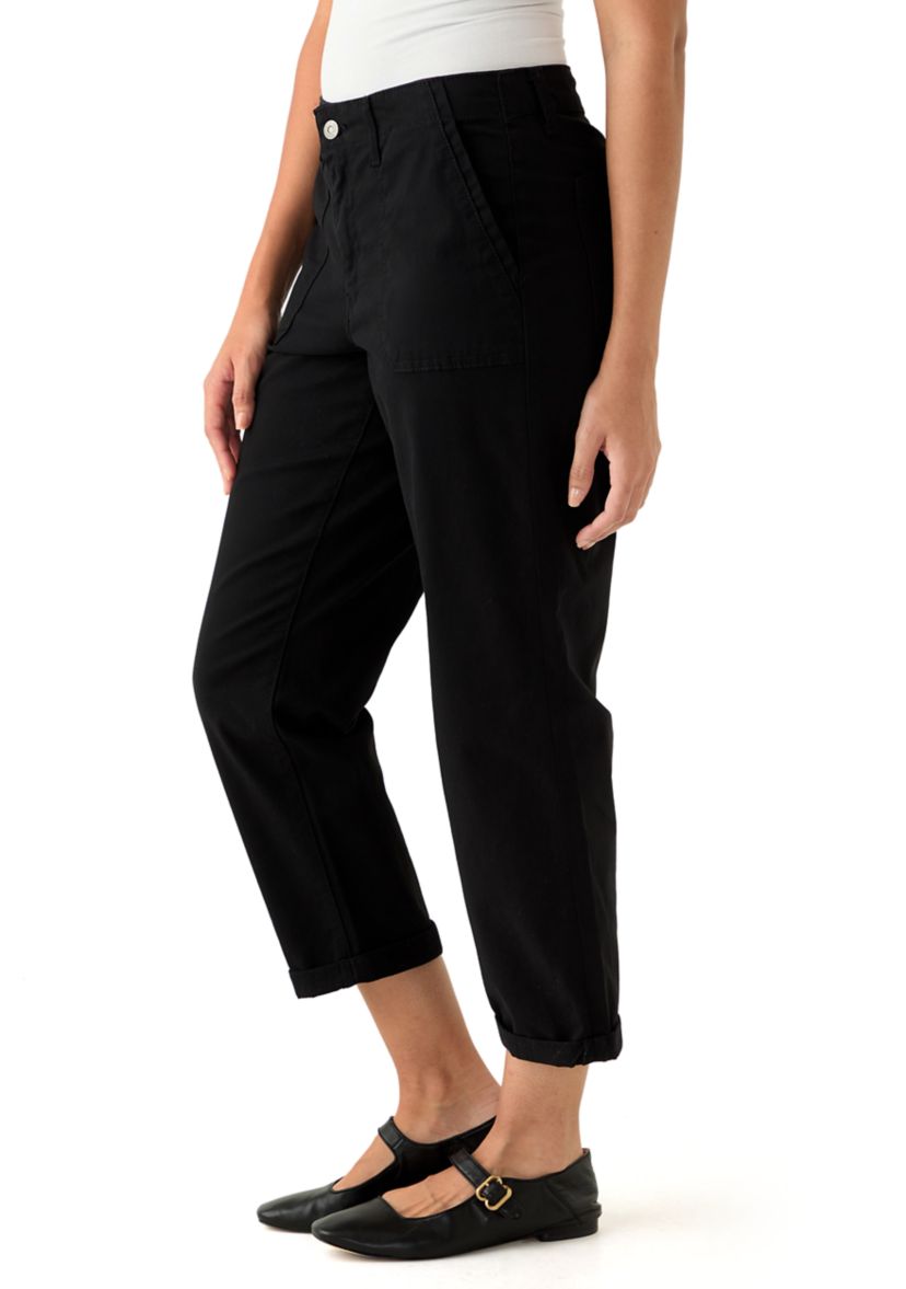 Womens Roll Cuff Ankle Pants